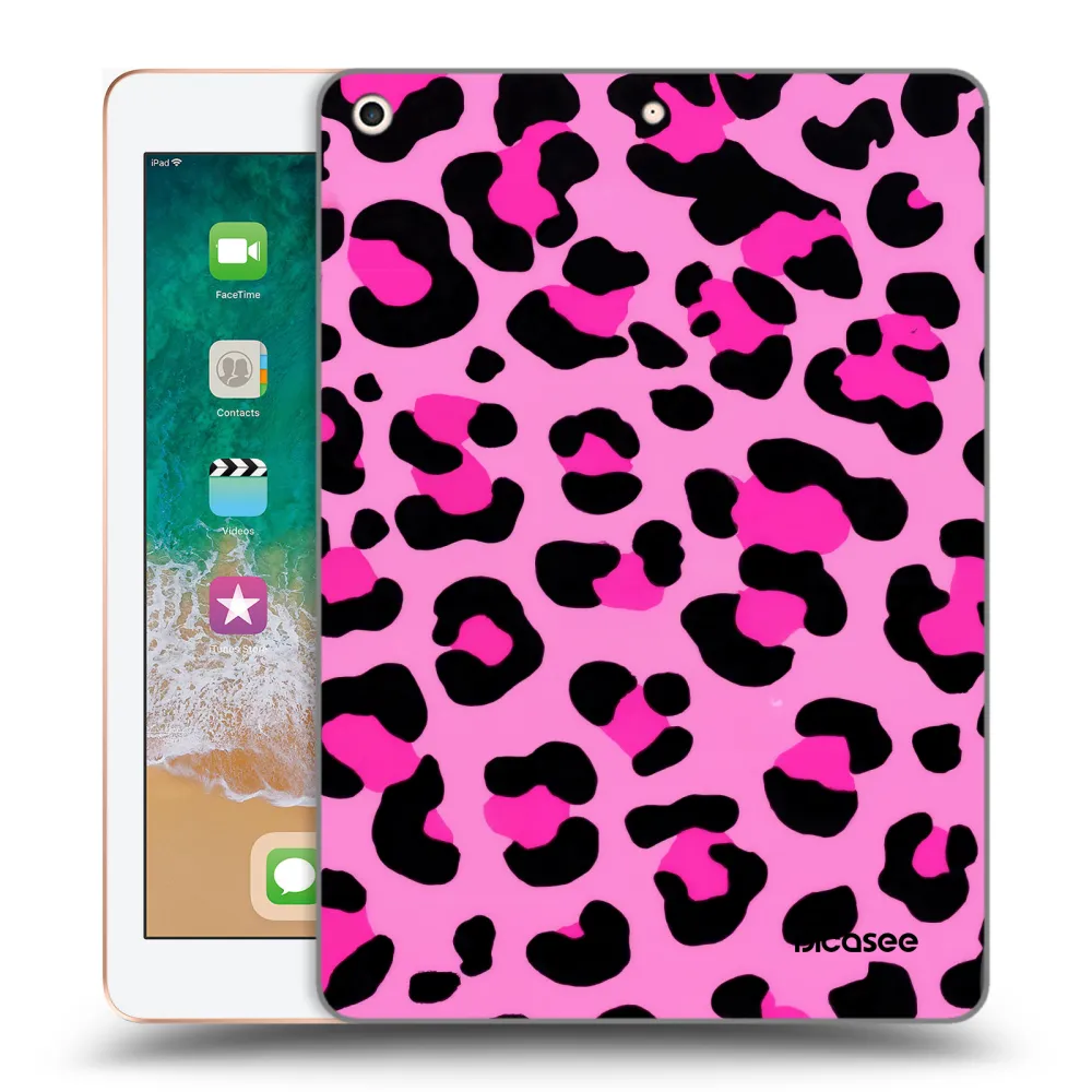 Picasee silikonowe przeźroczyste etui na Apple iPad 9.7" 2018 (6. gen) - Pink Tiger