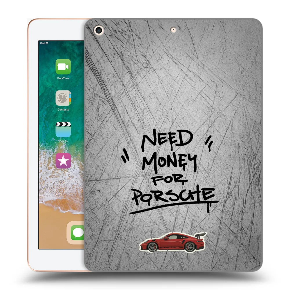 Picasee silikonowe przeźroczyste etui na Apple iPad 9.7" 2018 (6. gen) - Grey Drift