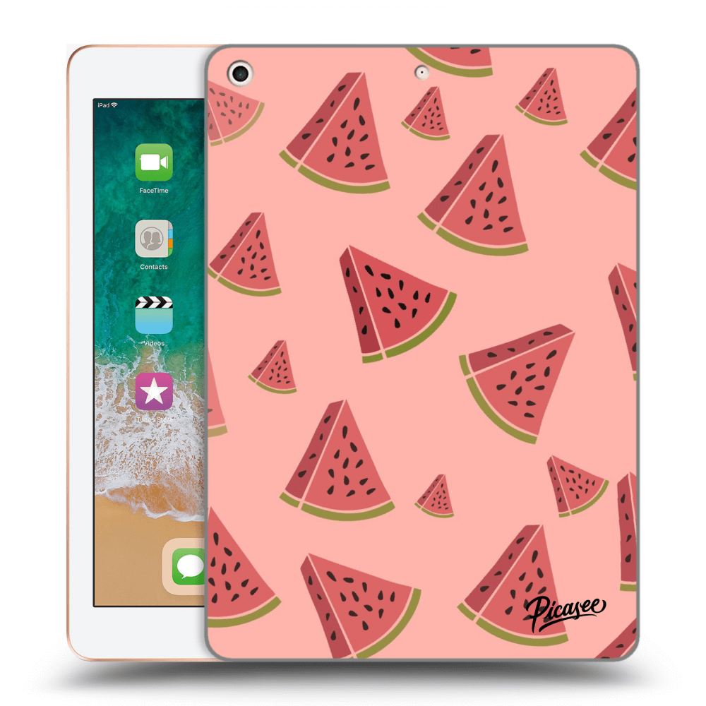 Picasee silikonowe czarne etui na Apple iPad 9.7" 2018 (6. gen) - Watermelon