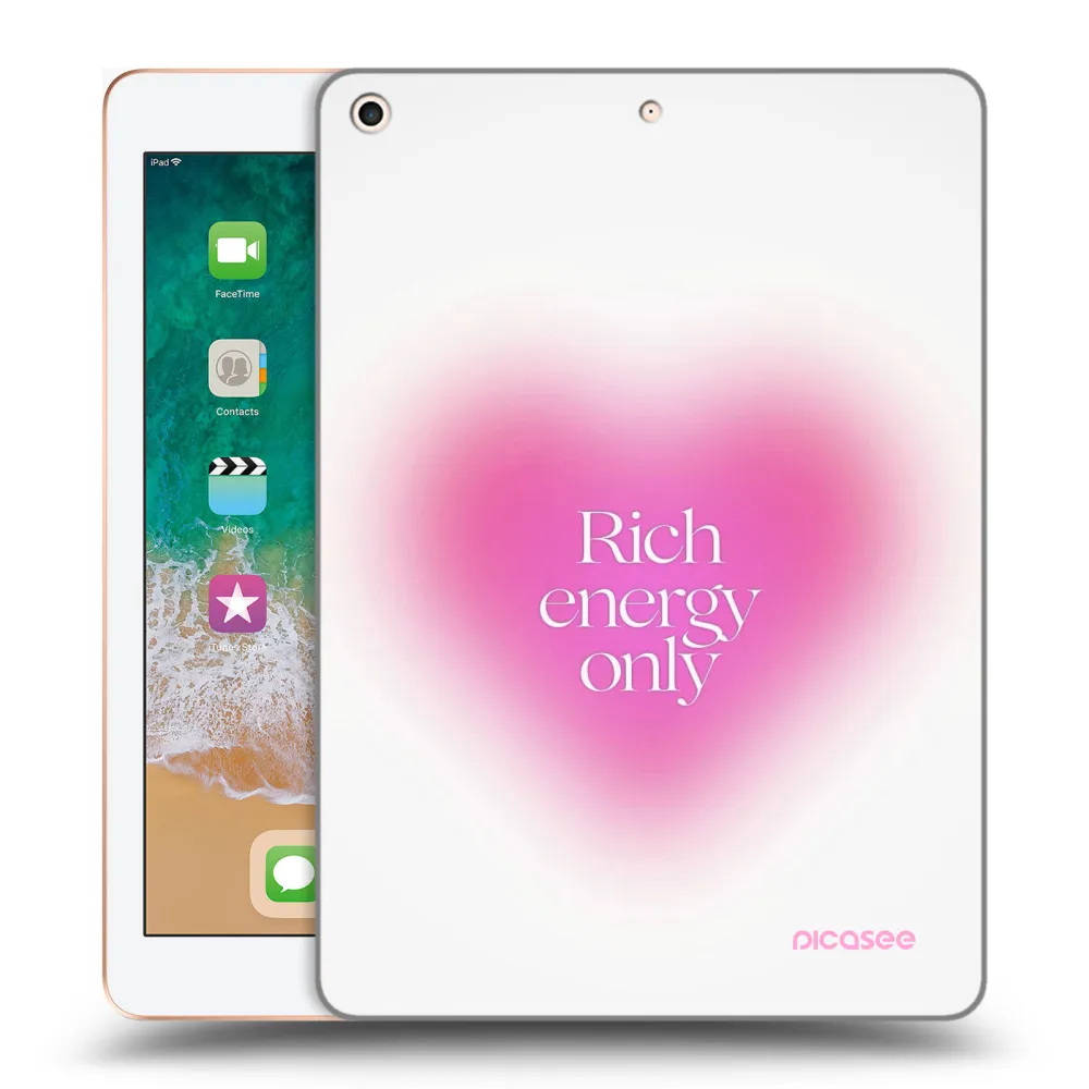 Picasee silikonowe przeźroczyste etui na Apple iPad 9.7" 2018 (6. gen) - Rich Energy