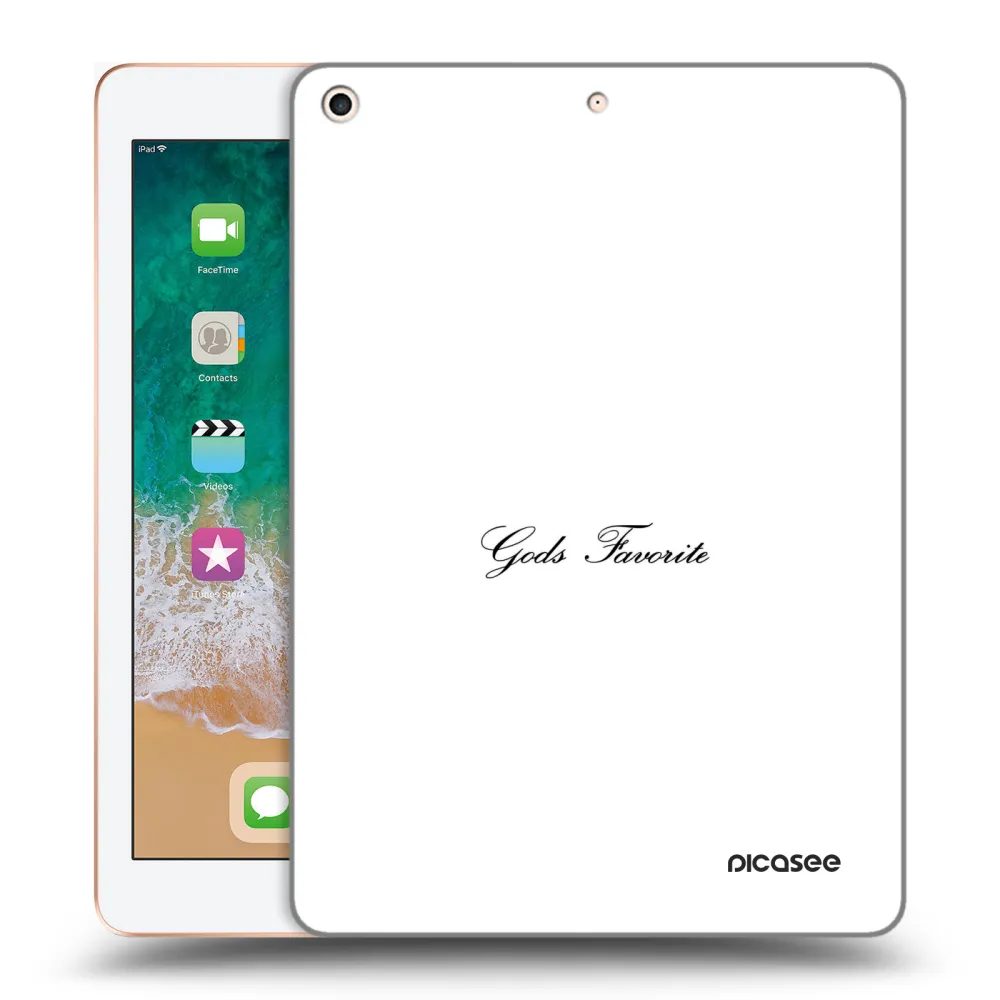 Picasee silikonowe przeźroczyste etui na Apple iPad 9.7" 2018 (6. gen) - Gods Favorite
