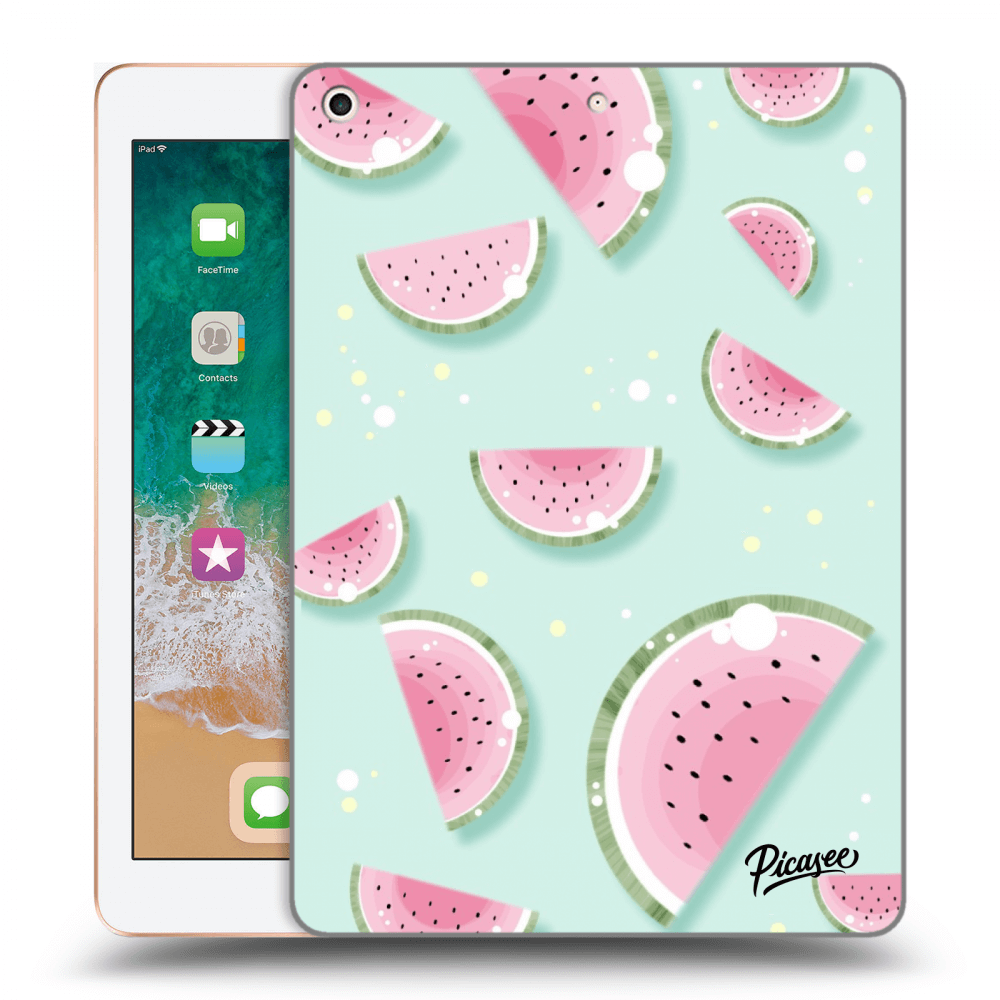 Picasee silikonowe czarne etui na Apple iPad 9.7" 2018 (6. gen) - Watermelon 2