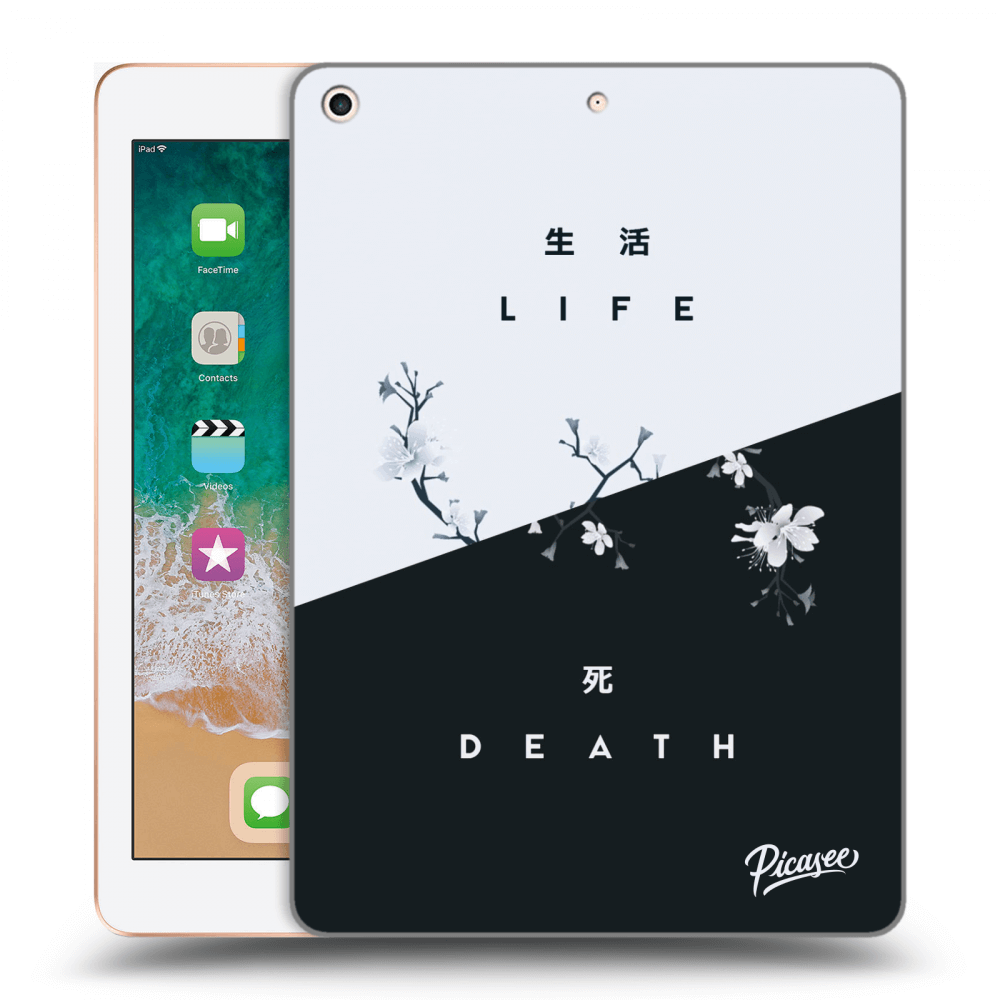 Picasee silikonowe czarne etui na Apple iPad 9.7" 2018 (6. gen) - Life - Death