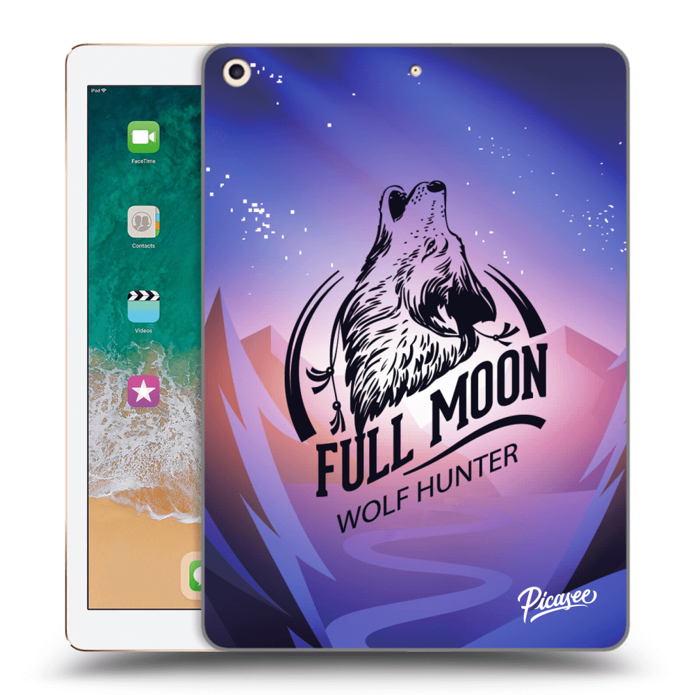 Picasee silikonowe przeźroczyste etui na Apple iPad 9.7" 2017 (5. gen) - Wolf