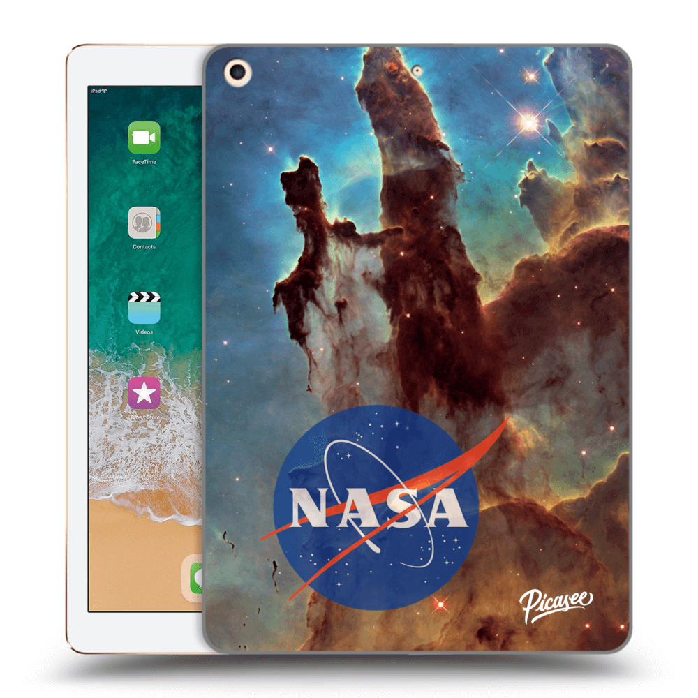 Picasee silikonowe czarne etui na Apple iPad 9.7" 2017 (5. gen) - Eagle Nebula