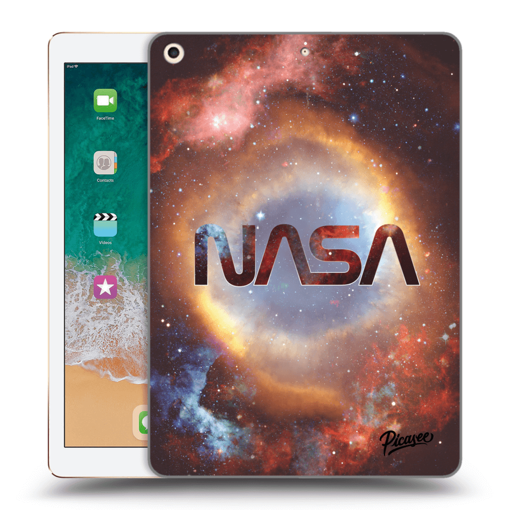 Picasee silikonowe czarne etui na Apple iPad 9.7" 2017 (5. gen) - Nebula