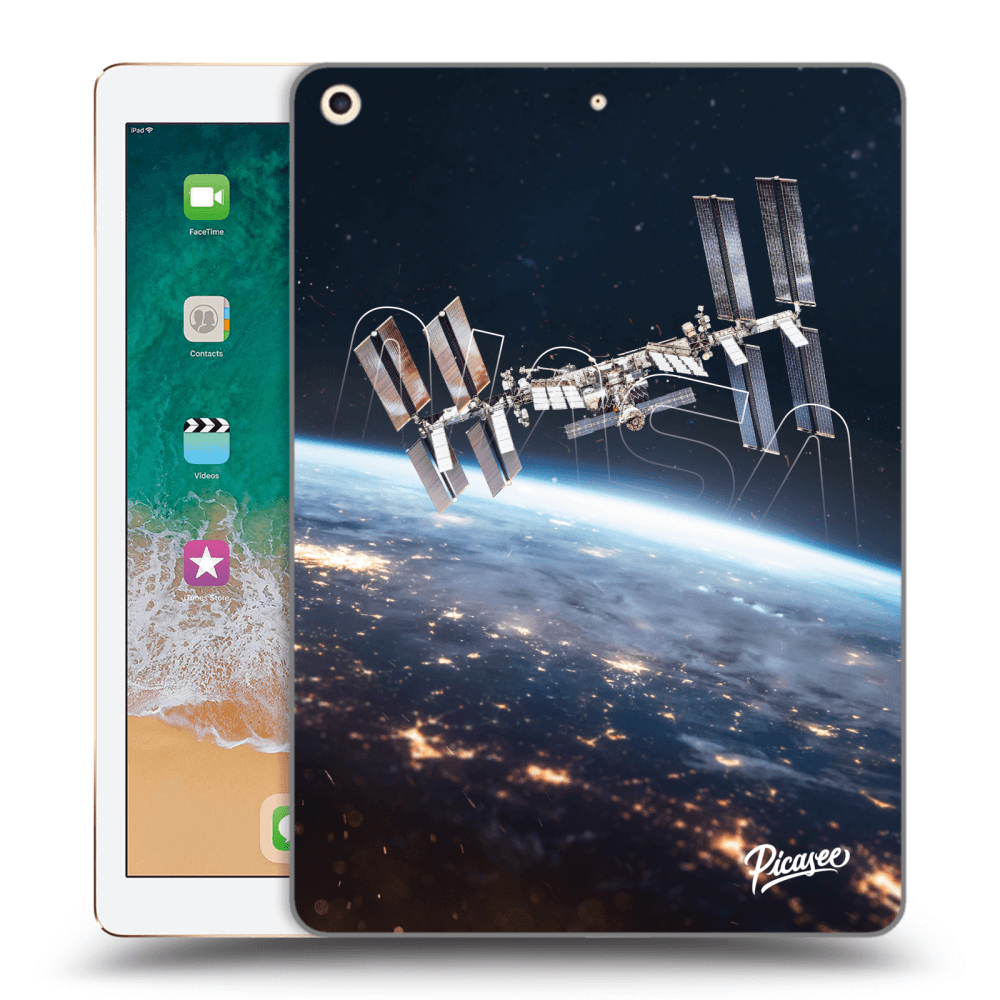 Picasee silikonowe przeźroczyste etui na Apple iPad 9.7" 2017 (5. gen) - Station