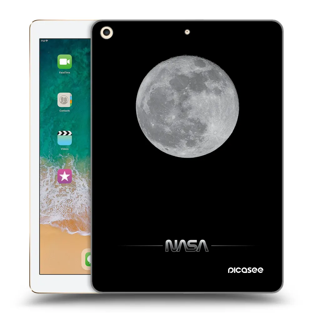 Picasee silikonowe przeźroczyste etui na Apple iPad 9.7" 2017 (5. gen) - Moon Minimal