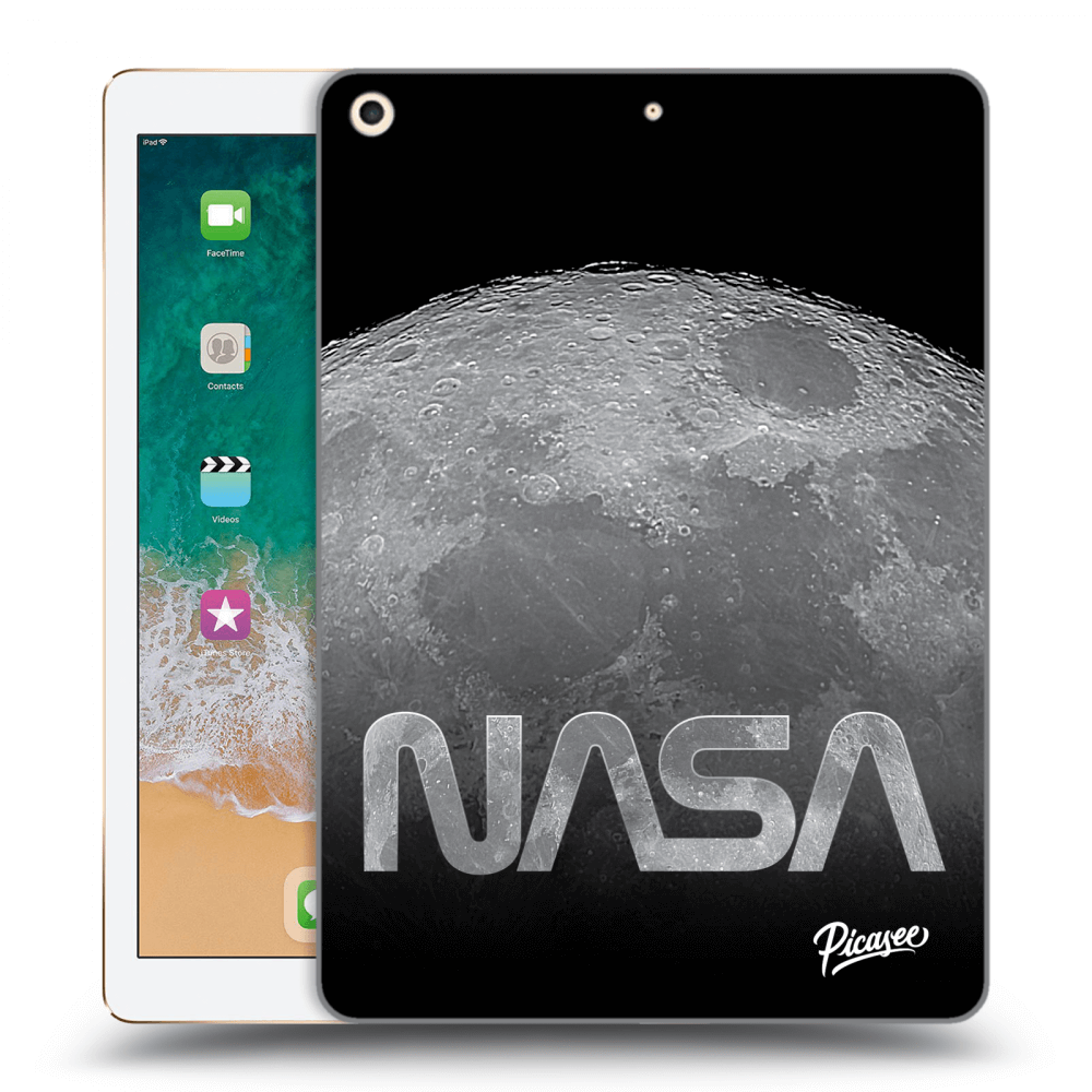 Picasee silikonowe przeźroczyste etui na Apple iPad 9.7" 2017 (5. gen) - Moon Cut