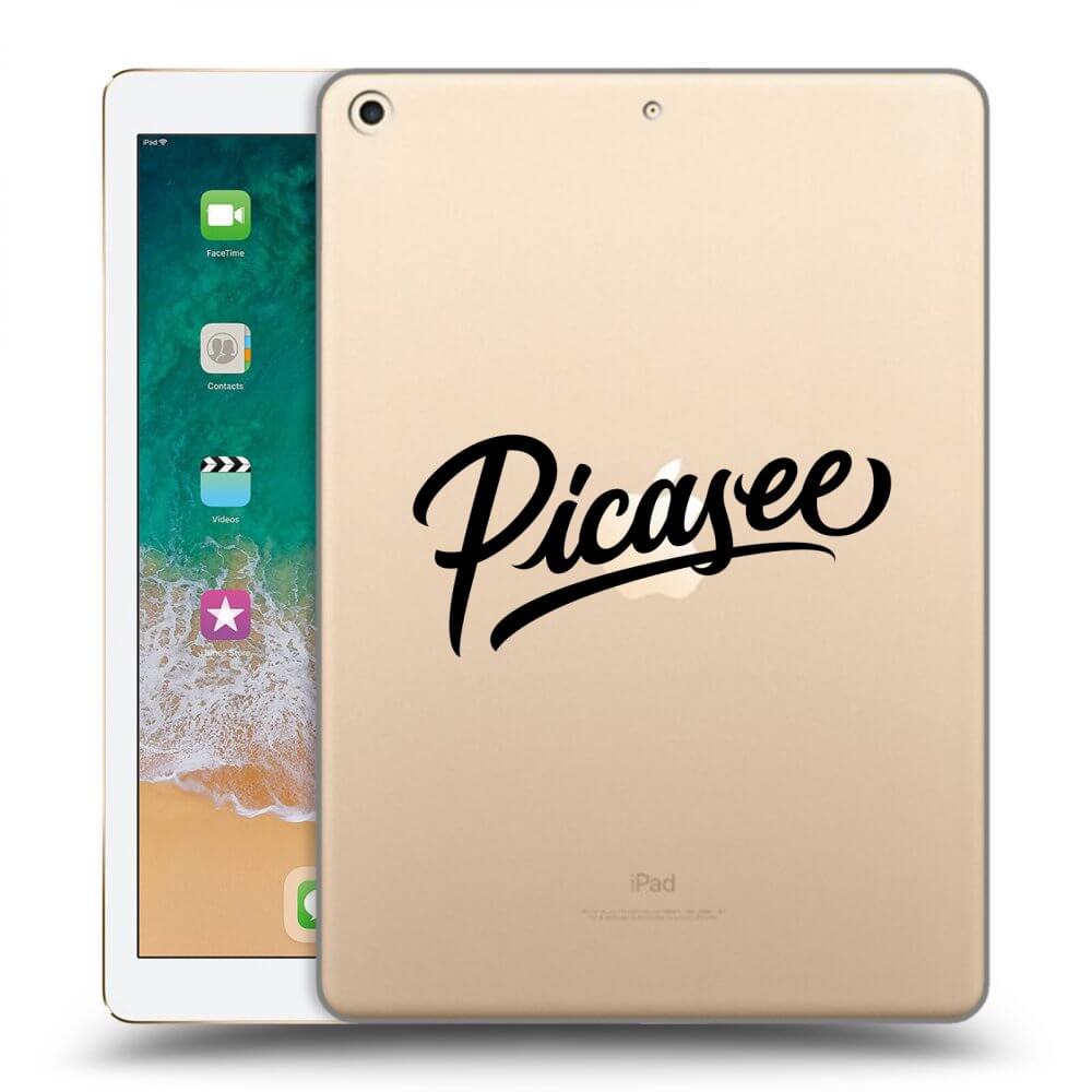 Picasee silikonowe przeźroczyste etui na Apple iPad 9.7" 2017 (5. gen) - Picasee - old logo - black