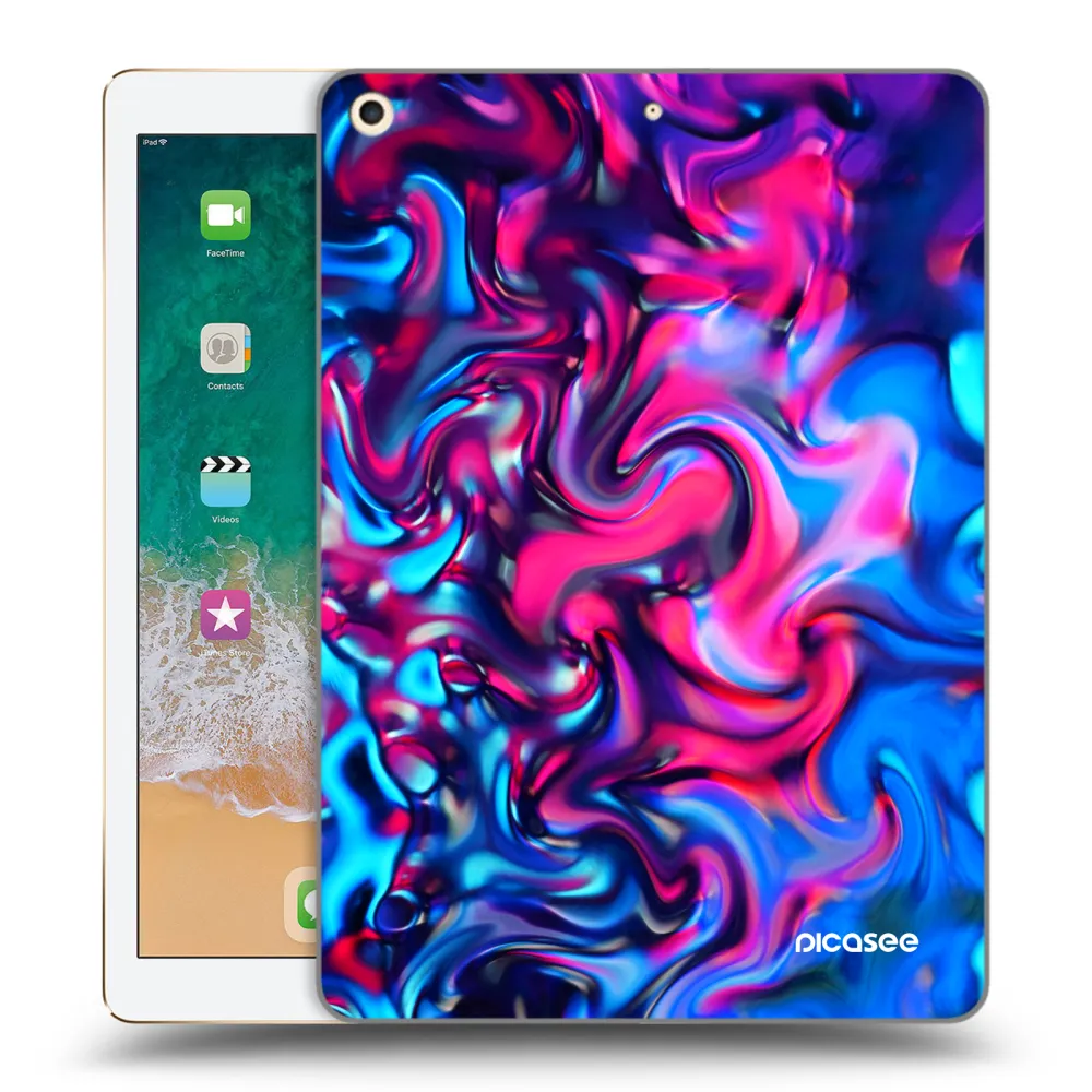 Picasee silikonowe przeźroczyste etui na Apple iPad 9.7" 2017 (5. gen) - Redlight
