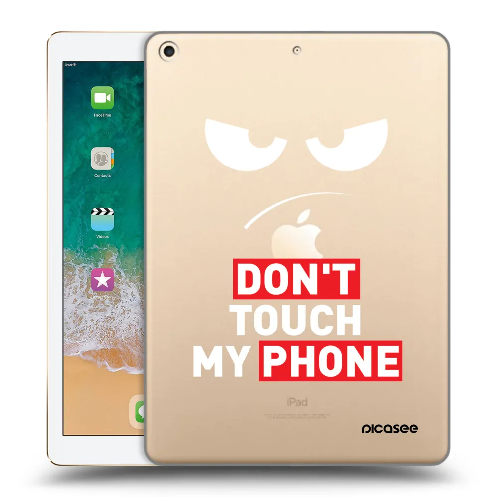 Picasee silikonowe przeźroczyste etui na Apple iPad 9.7" 2017 (5. gen) - Angry Eyes - Transparent