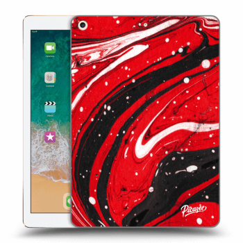 Picasee silikonowe czarne etui na Apple iPad 9.7" 2017 (5. gen) - Red black