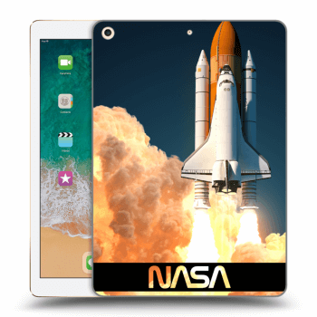 Picasee silikonowe przeźroczyste etui na Apple iPad 9.7" 2017 (5. gen) - Space Shuttle
