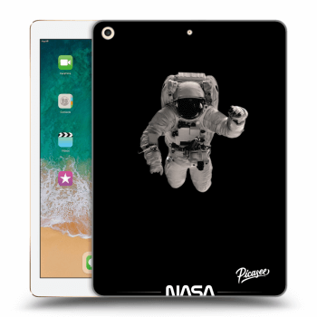 Picasee silikonowe czarne etui na Apple iPad 9.7" 2017 (5. gen) - Astronaut Minimal