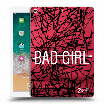 Picasee silikonowe czarne etui na Apple iPad 9.7" 2017 (5. gen) - Bad girl