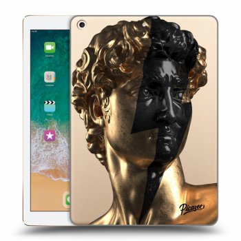 Picasee silikonowe przeźroczyste etui na Apple iPad 9.7" 2017 (5. gen) - Wildfire - Gold