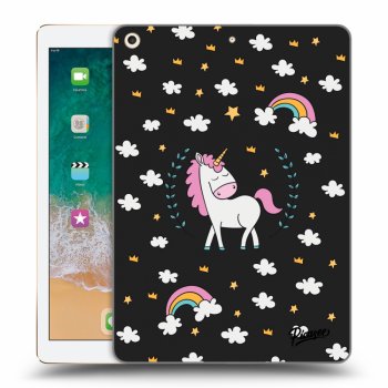 Picasee silikonowe czarne etui na Apple iPad 9.7" 2017 (5. gen) - Unicorn star heaven