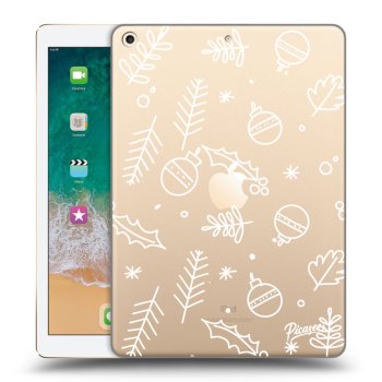 Picasee silikonowe przeźroczyste etui na Apple iPad 9.7" 2017 (5. gen) - Mistletoe