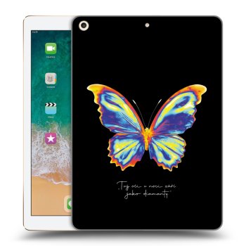 Picasee silikonowe czarne etui na Apple iPad 9.7" 2017 (5. gen) - Diamanty Black