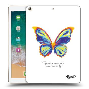 Picasee silikonowe przeźroczyste etui na Apple iPad 9.7" 2017 (5. gen) - Diamanty White