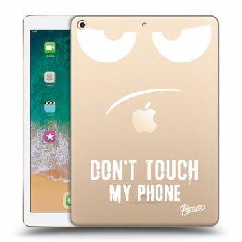 Picasee silikonowe przeźroczyste etui na Apple iPad 9.7" 2017 (5. gen) - Don't Touch My Phone