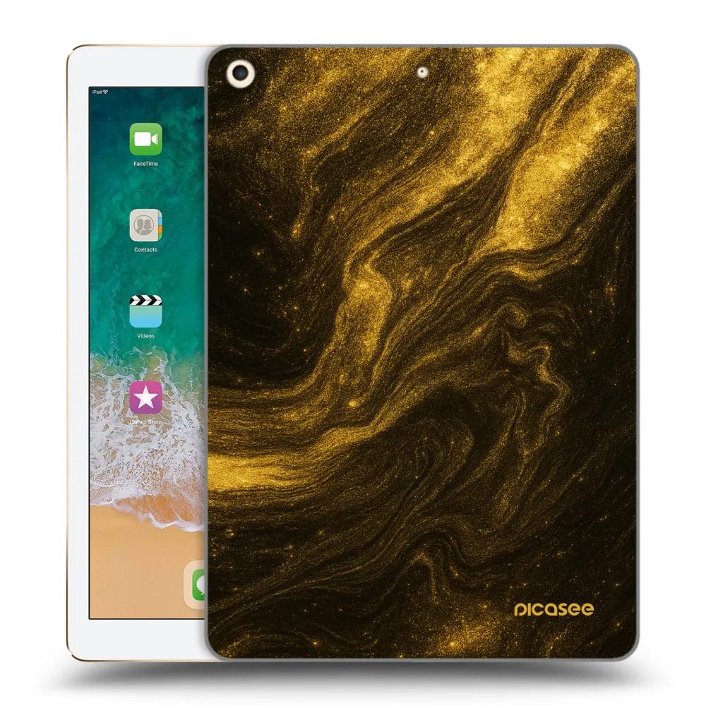 Picasee silikonowe przeźroczyste etui na Apple iPad 9.7" 2017 (5. gen) - Black