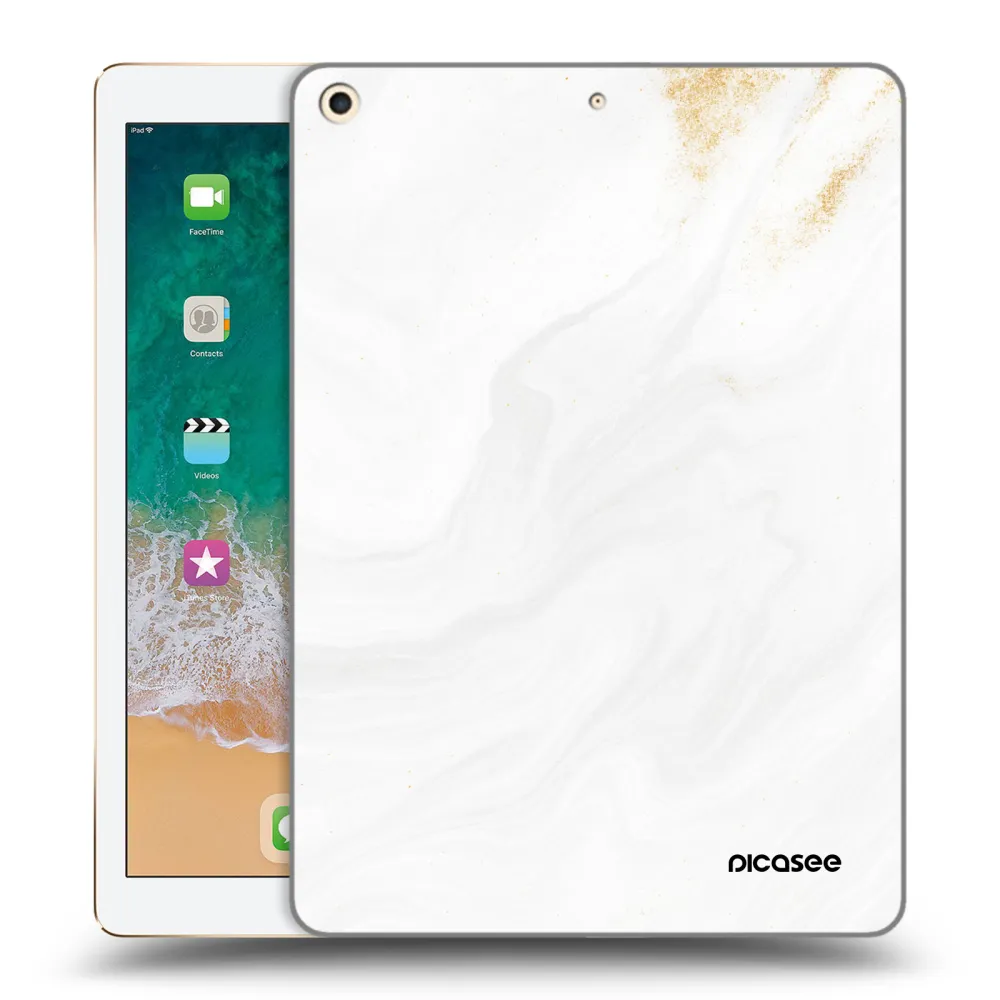 Picasee silikonowe przeźroczyste etui na Apple iPad 9.7" 2017 (5. gen) - White
