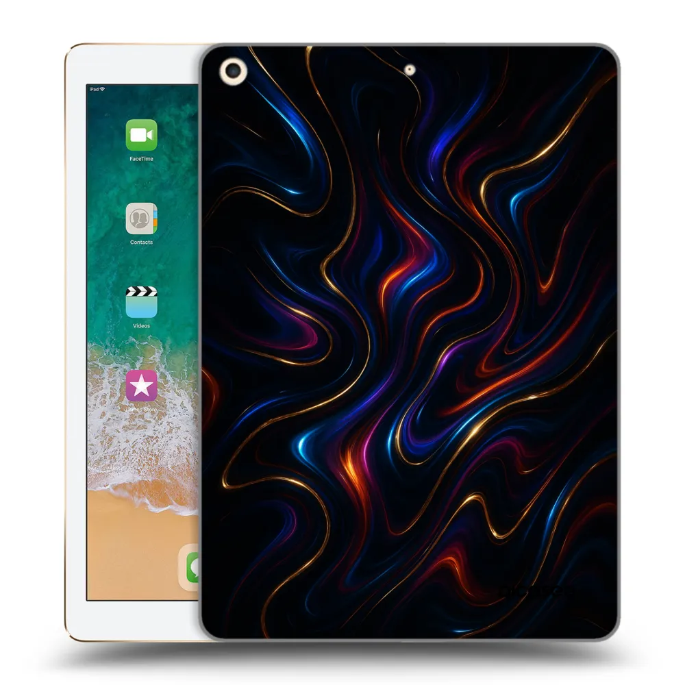 Picasee silikonowe przeźroczyste etui na Apple iPad 9.7" 2017 (5. gen) - Noir