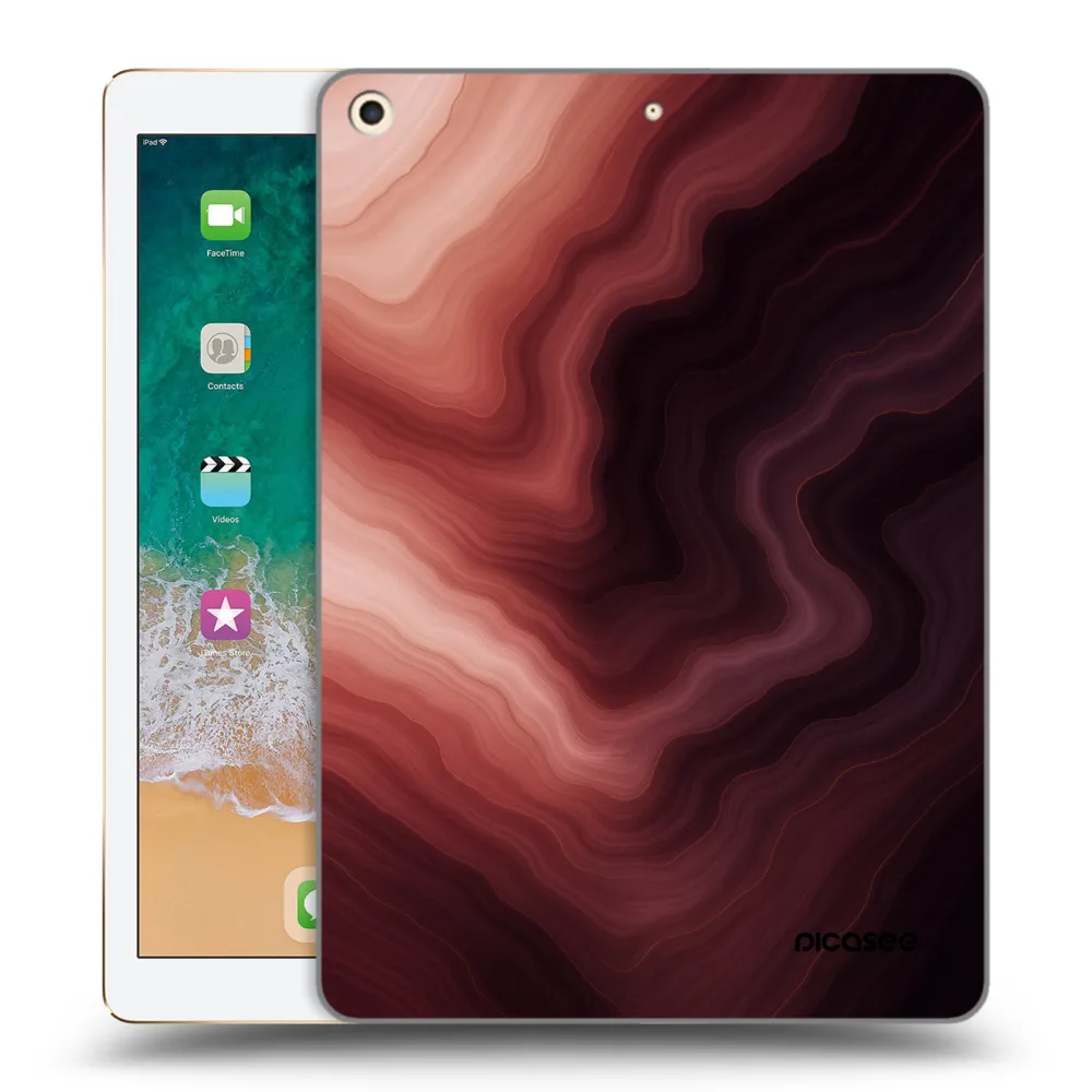 Picasee silikonowe przeźroczyste etui na Apple iPad 9.7" 2017 (5. gen) - Rouge