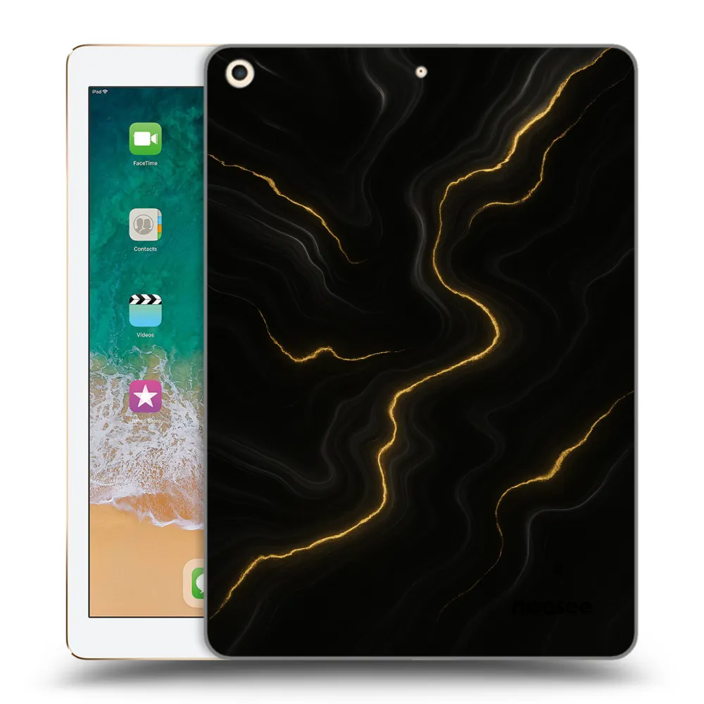 Picasee silikonowe przeźroczyste etui na Apple iPad 9.7" 2017 (5. gen) - Thunder