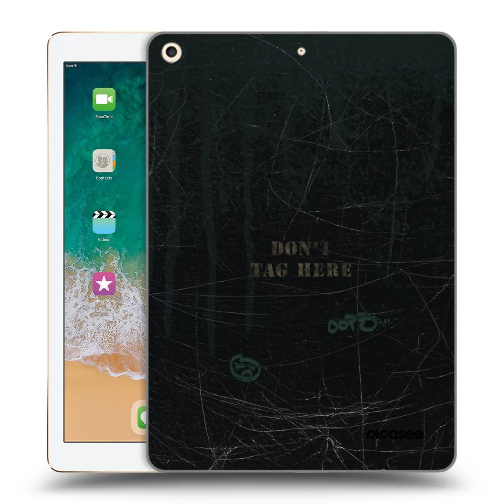 Picasee silikonowe przeźroczyste etui na Apple iPad 9.7" 2017 (5. gen) - DON´T TAG