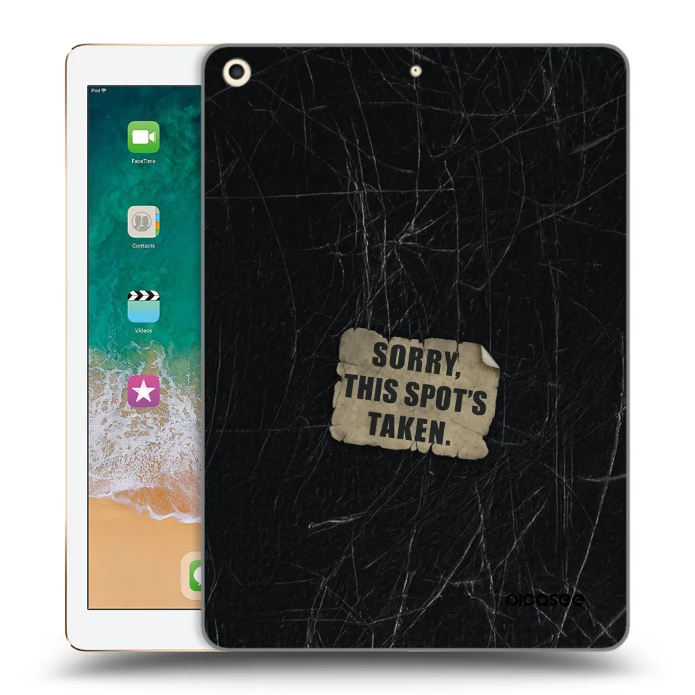 Picasee silikonowe przeźroczyste etui na Apple iPad 9.7" 2017 (5. gen) - SORRY