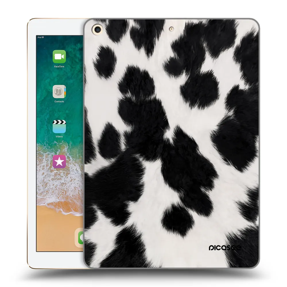 Picasee silikonowe przeźroczyste etui na Apple iPad 9.7" 2017 (5. gen) - Black Moo