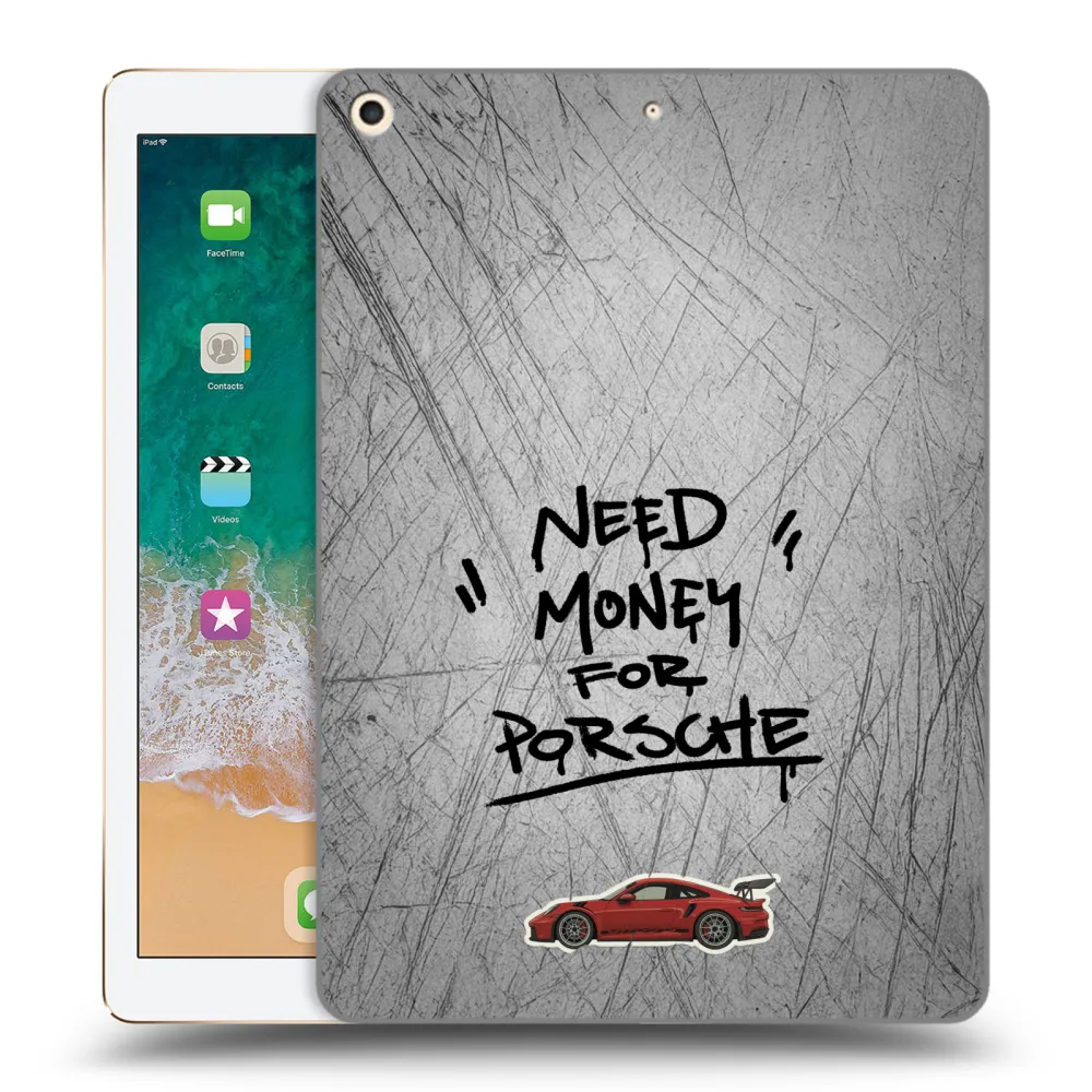 Picasee silikonowe przeźroczyste etui na Apple iPad 9.7" 2017 (5. gen) - Grey Drift