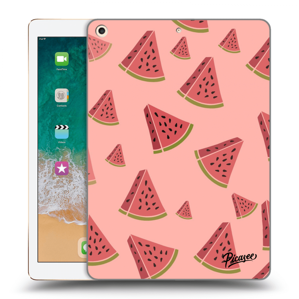 Picasee silikonowe czarne etui na Apple iPad 9.7" 2017 (5. gen) - Watermelon
