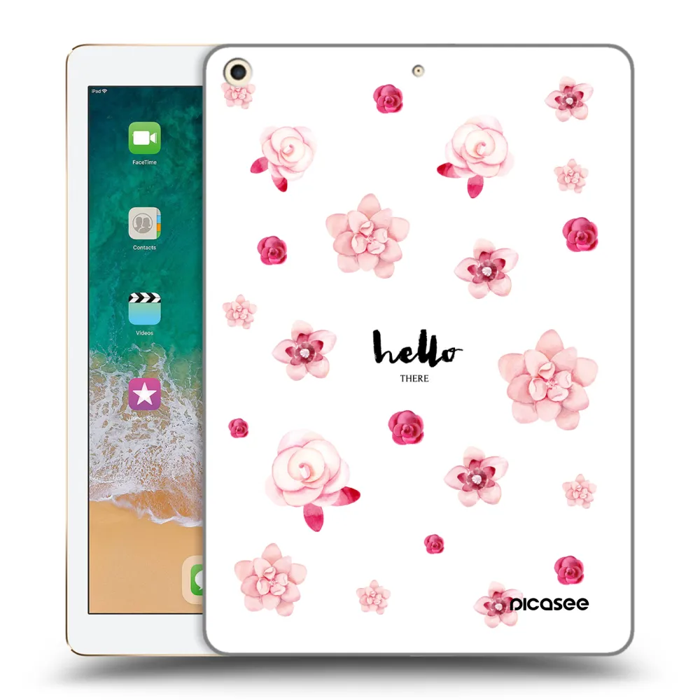 Picasee silikonowe przeźroczyste etui na Apple iPad 9.7" 2017 (5. gen) - Hello there