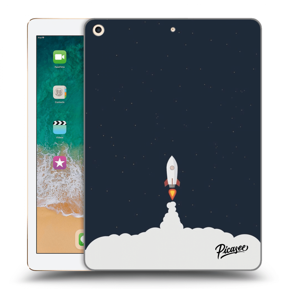 Picasee silikonowe przeźroczyste etui na Apple iPad 9.7" 2017 (5. gen) - Astronaut 2