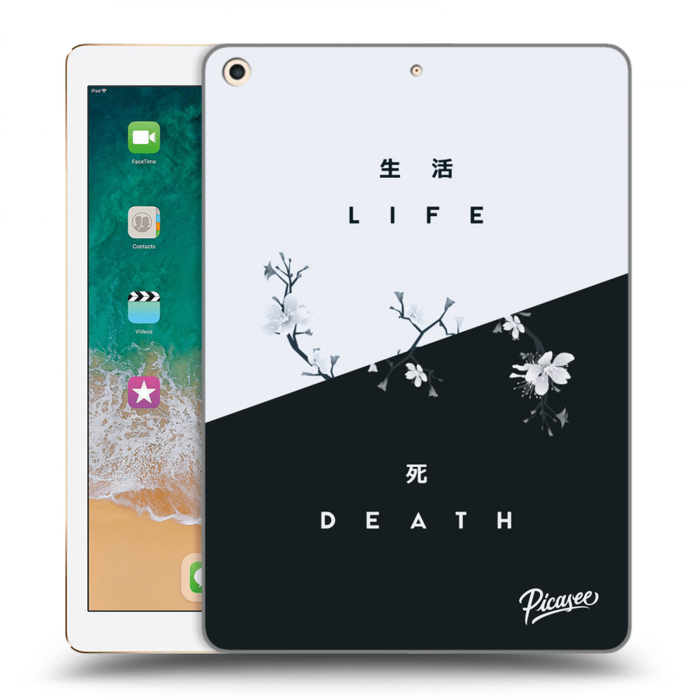 Picasee silikonowe czarne etui na Apple iPad 9.7" 2017 (5. gen) - Life - Death