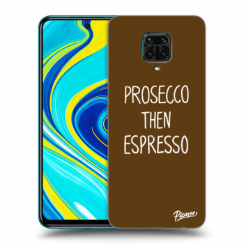 Picasee silikonowe przeźroczyste etui na Xiaomi Redmi Note 9S - Prosecco then espresso