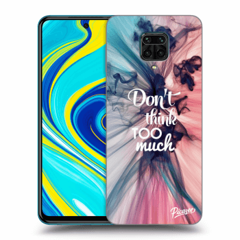 Picasee silikonowe czarne etui na Xiaomi Redmi Note 9S - Don't think TOO much