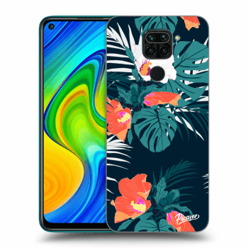 Picasee silikonowe przeźroczyste etui na Xiaomi Redmi Note 9 - Monstera Color