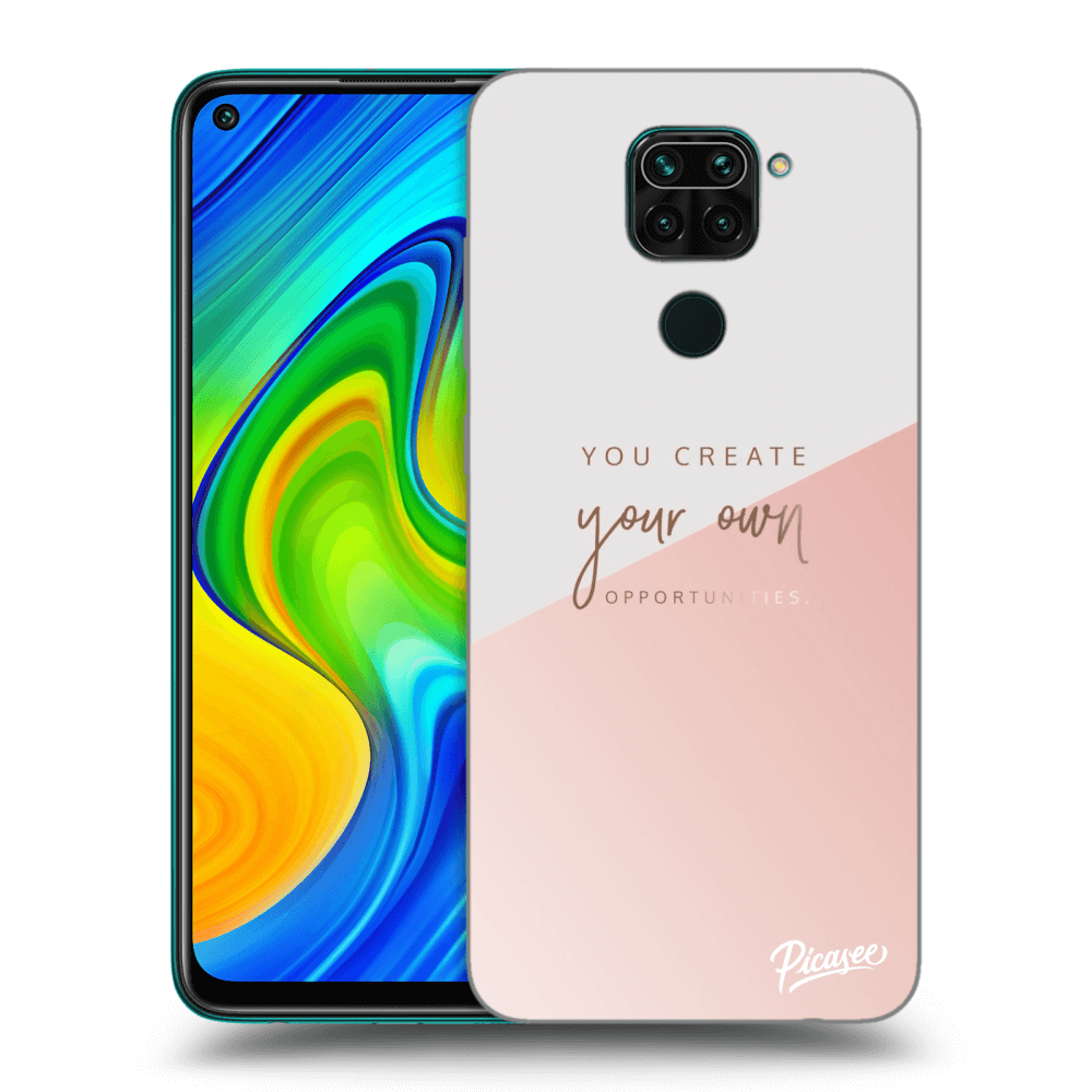 Picasee silikonowe czarne etui na Xiaomi Redmi Note 9 - You create your own opportunities