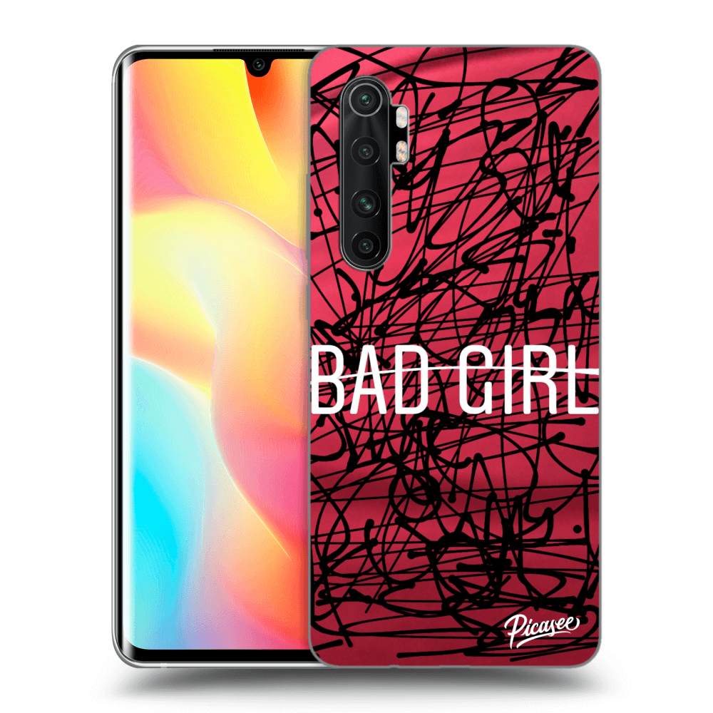 Picasee silikonowe czarne etui na Xiaomi Mi Note 10 Lite - Bad girl