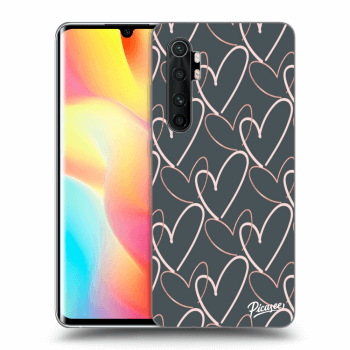 Picasee silikonowe czarne etui na Xiaomi Mi Note 10 Lite - Lots of love