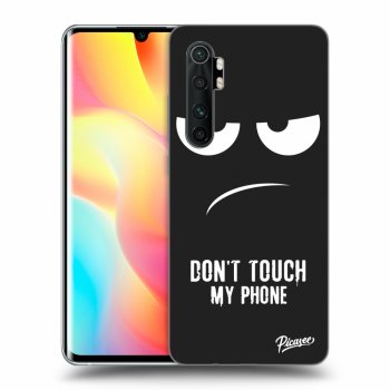 Picasee silikonowe czarne etui na Xiaomi Mi Note 10 Lite - Don't Touch My Phone
