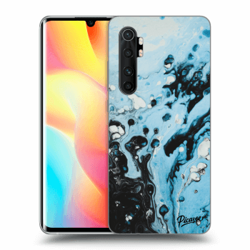 Picasee silikonowe czarne etui na Xiaomi Mi Note 10 Lite - Organic blue