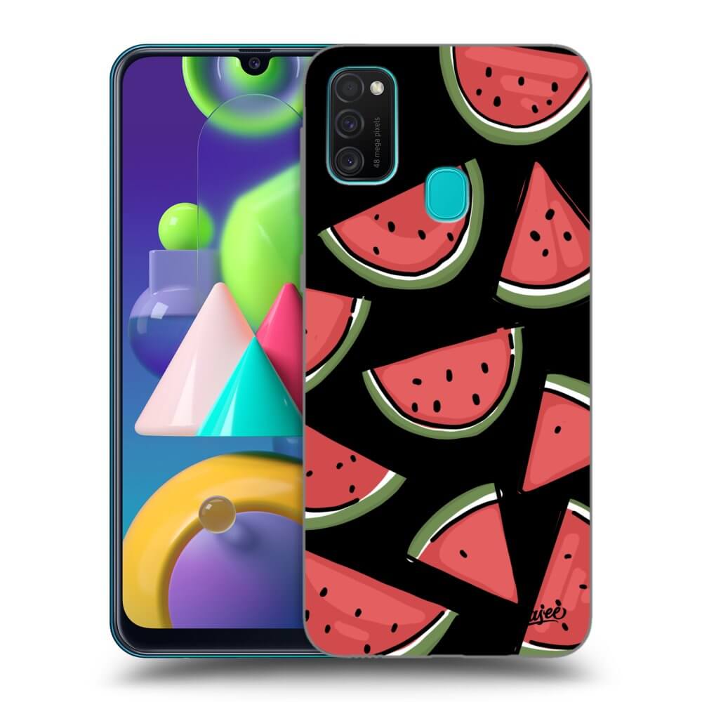 Picasee silikonowe czarne etui na Samsung Galaxy M21 M215F - Melone