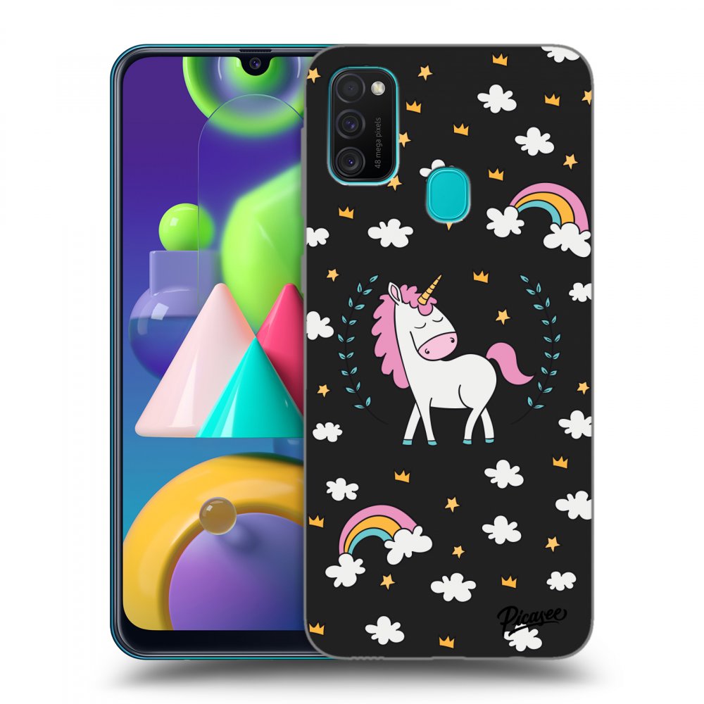 Silikonowe Czarne Etui Na Samsung Galaxy M21 M215F - Unicorn Star Heaven