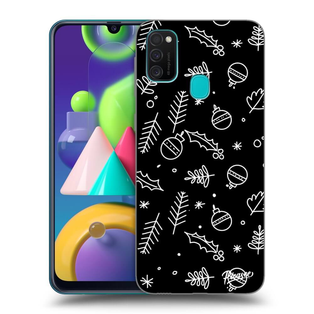 Picasee silikonowe czarne etui na Samsung Galaxy M21 M215F - Mistletoe